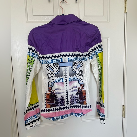 Mary Katranzou colorful equestrian fashion statement button down blouse | 8 - Picture 6 of 8